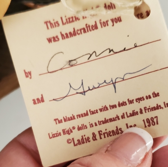 Lizzie High Handmade Wood Doll with Cat 1987 - Picture 9 of 9